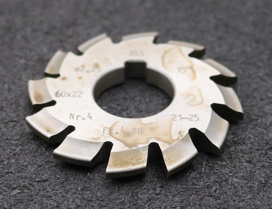 Bild des Artikels DOLD-Zahnformfräser-m=-2,25mm-No.-4-für-Z=-21-25-EGW-15°-gear-profile-cutter