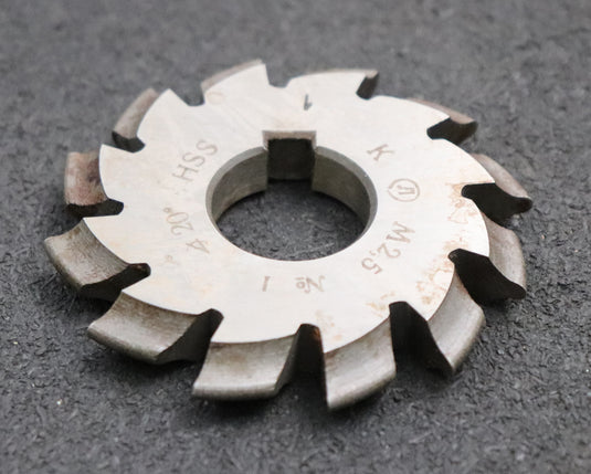 Bild des Artikels Zahnformfräser-gear-profile-cutter-m=-2,5mm-Nr.-1-für-Zähnezahlbereich-Z=-12-13
