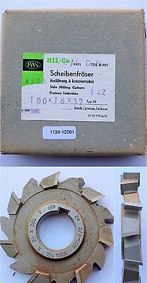 Scheibenfräser DIN 885 Art.-Nr. 14 123 145 Form A Typ N Ø100js16x16k11xØ32H7