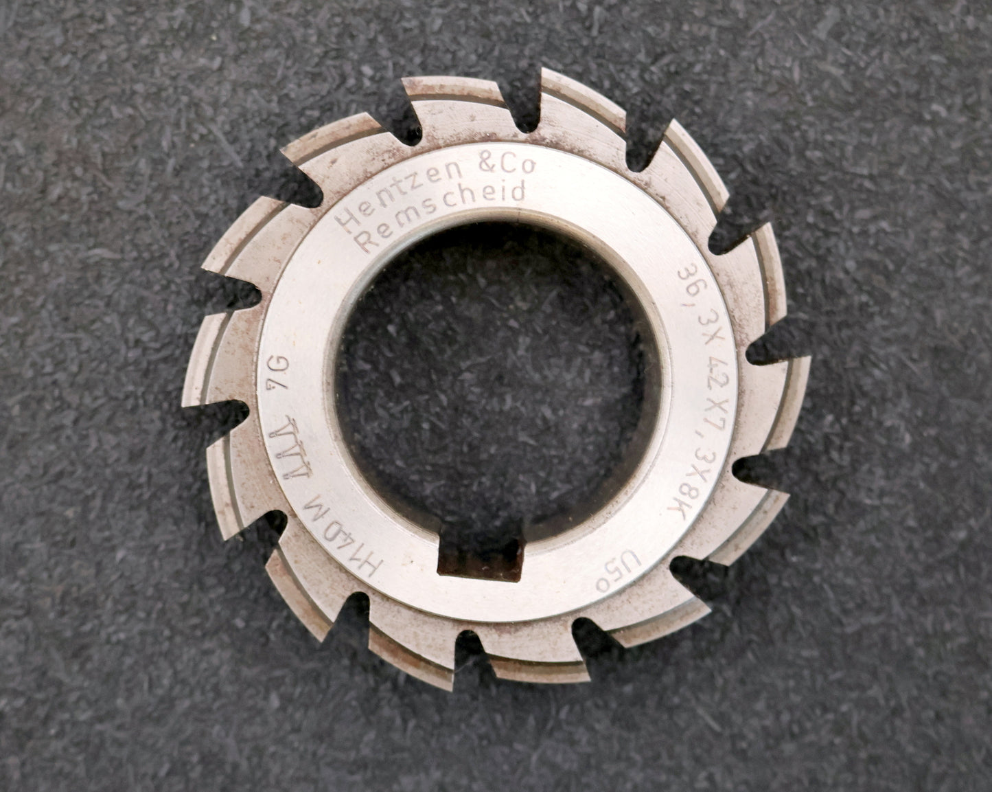 HENTZEN Keilwellen-Formfräser 8 Keile 36,3x42x7,3mm mit Höcker Ø80x20xØ40mm