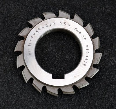 Keilwellen-Formfräser 6 Keile 11f7x14x3e8mm mit Höcker Ø76x12xØ40mm mit LKN
