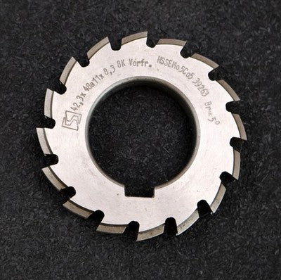 Keilwellen-Formfräser 8 Keile 42,3x48a11x8,3mm mit Höcker Ø80x14xØ40mm Vorfräser