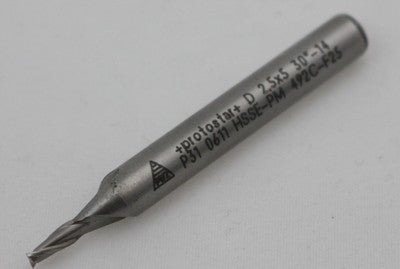 PROTOTYP Schaftfräser D. 2,5 x 5 mm, 30°-14, P31 0611 HSSE-PM 492C-F25 - 2Stk