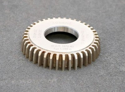 LORENZ Scheibenschneidrad m= 2,5mm 15° EGW Z = 40 ha0 1,288m gear shaper