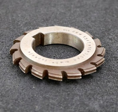 Keilwellen-Formfräser 6 Keile 13f7x16x3,5e8mm mit Höcker Ø76x12xØ40mm mit LKN