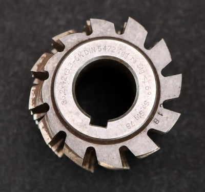Keilwellen-Wälzfräser 6 Keile 36,2x42x8,3mm DIN5472 mit Höcker Ø70x57xØ27mm