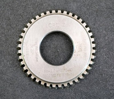 LORENZ Scheibenschneidrad mit Treppenschliff gear shaper m= 2,5mm 20° EGW Z= 40