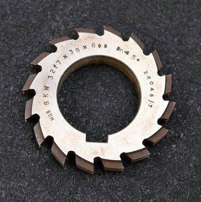 Keilwellen-Formfräser 8 Keile 32,7x38x6e8mm mit Höcker Ø76x12xØ40mm mit LKN