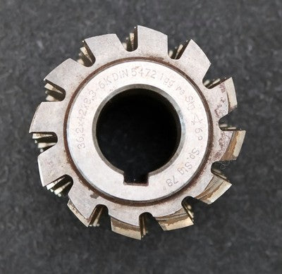 Keilwellen-Wälzfräser 6 Keile 36,2x42x8,3mm DIN5472 Ø70x57xØ27mm mit Höcker