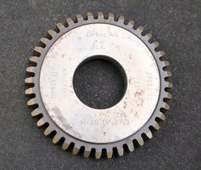 LORENZ Scheibenschneidrad gear shaper m= 3mm 15° EGW Z = 40 Kh= 1,13xm