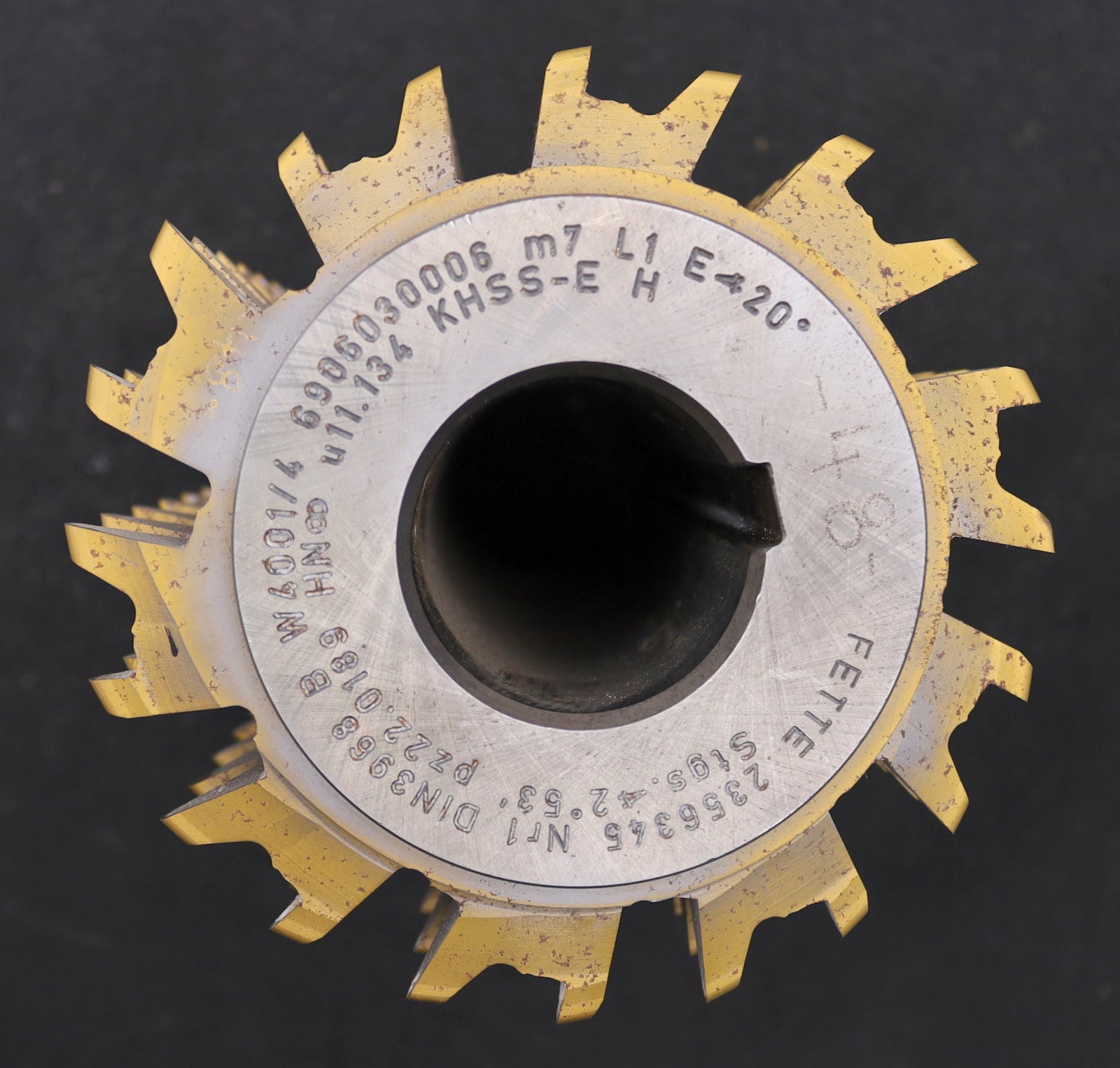 Bild des Artikels FETTE-Zahnrad-Wälzfräser-gear-hob-m=7,0mm-20°-EGW-Ø158x222xØ50mm-mit-LKN