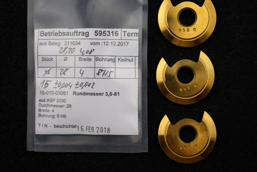 Bild des Artikels DOLD-Rundmesser-für-KLINGELNBERG-FK41-m=1,0-2,0-41-Ø28x4xØ8mm-17,5°-EGW