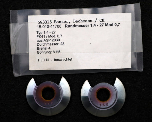 Bild des Artikels DOLD-Rundmesser-für-KLINGELNBERG-FK41-m=0,9-1,8-37-17,5°-/-11°-EGW-Ø28x4xØ8mm