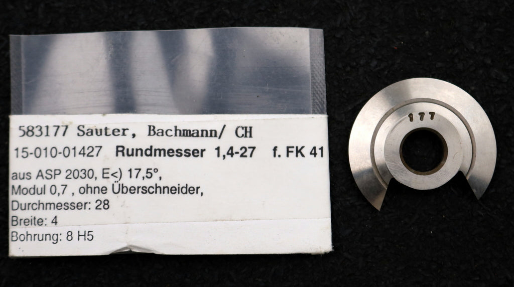 Bild des Artikels DOLD-Rundmesser-für-KLINGELNBERG-FK41-m=1,0-2,0-54-Ø28x4xØ8mm-17,5°-EGW-