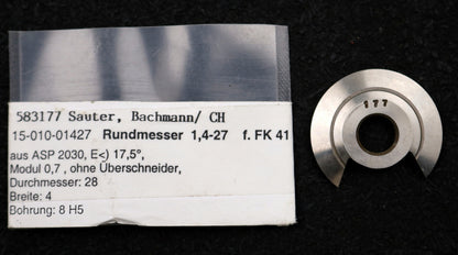 Bild des Artikels DOLD-Rundmesser-für-KLINGELNBERG-FK41-m=1,0-2,0-54-Ø28x4xØ8mm-17,5°-EGW-