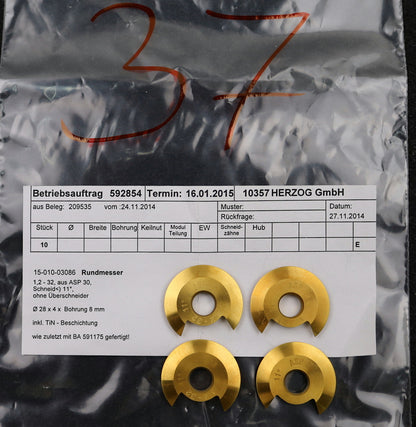 Bild des Artikels DOLD-Rundmesser-für-KLINGELNBERG-FK41-m=0,7-1,4-27-Ø28x4xØ8mm-17,5°-EGW