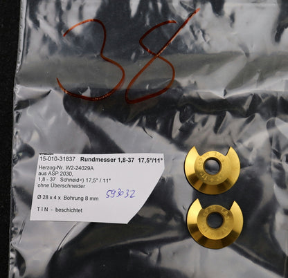Bild des Artikels DOLD-Rundmesser-für-KLINGELNBERG-FK41-m=0,9-1,6-43-17,5°-EGW-Ø28x4xØ8mm