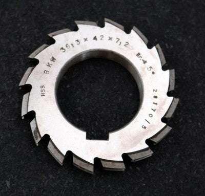 Keilwellen-Formfräser 8 Keile 36,3x42x7,2mm mit Höcker Ø76x12xØ40mm mit LKN