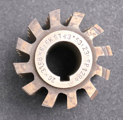 Bild des Artikels Keilwellenwälzfräser-6-Keile-26x31,68x6-mit-Höcker-Fertigfräser-Ø78x60xØ27mm-LKN