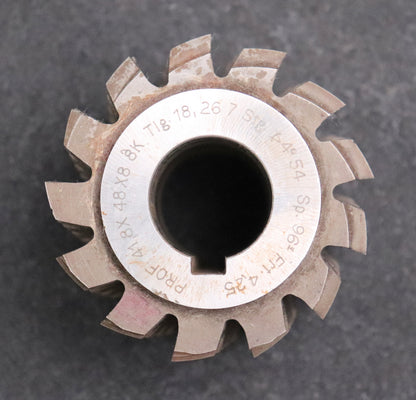 Bild des Artikels Keilwellenwälzfräser-8-Keile-41,8x48x8-mit-Höcker-Fertigfräser-Ø74x67xØ27mm