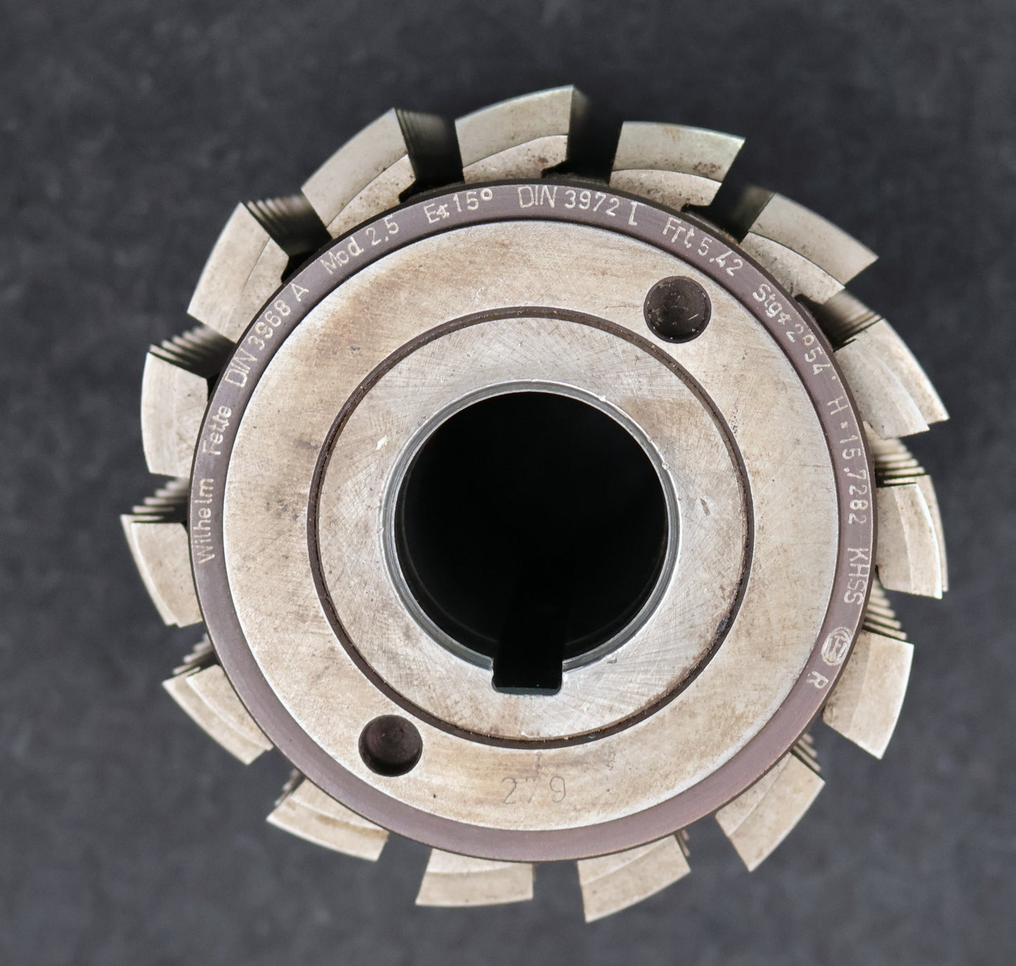 Bild des Artikels FETTE-Zahnrad-Wälzfräser-gear-hob-m=-2,5mm-15°-EGW-Ø101x105xØ32mm-mit-LKN