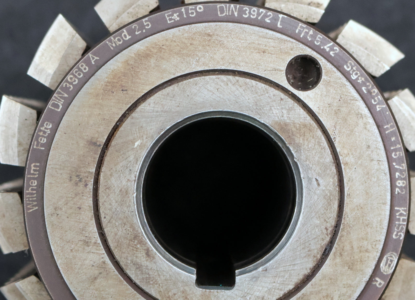 Bild des Artikels FETTE-Zahnrad-Wälzfräser-gear-hob-m=-2,5mm-15°-EGW-Ø101x105xØ32mm-mit-LKN