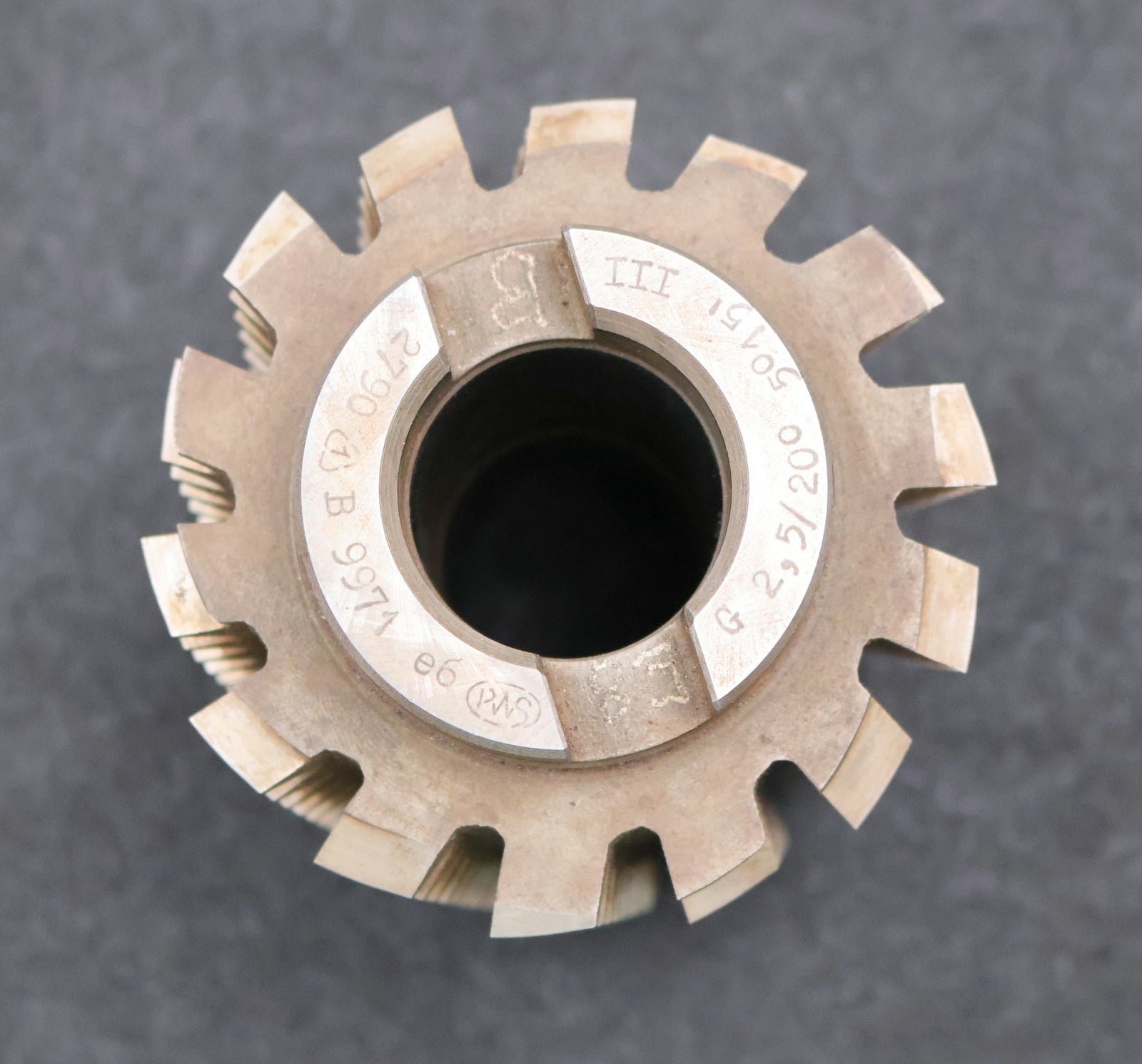 Bild des Artikels PWS-Zahnrad-Wälzfräser-gear-hob-m=-2,5mm-20°-EGW-Ø90x106xØ32mm-14-Spannuten