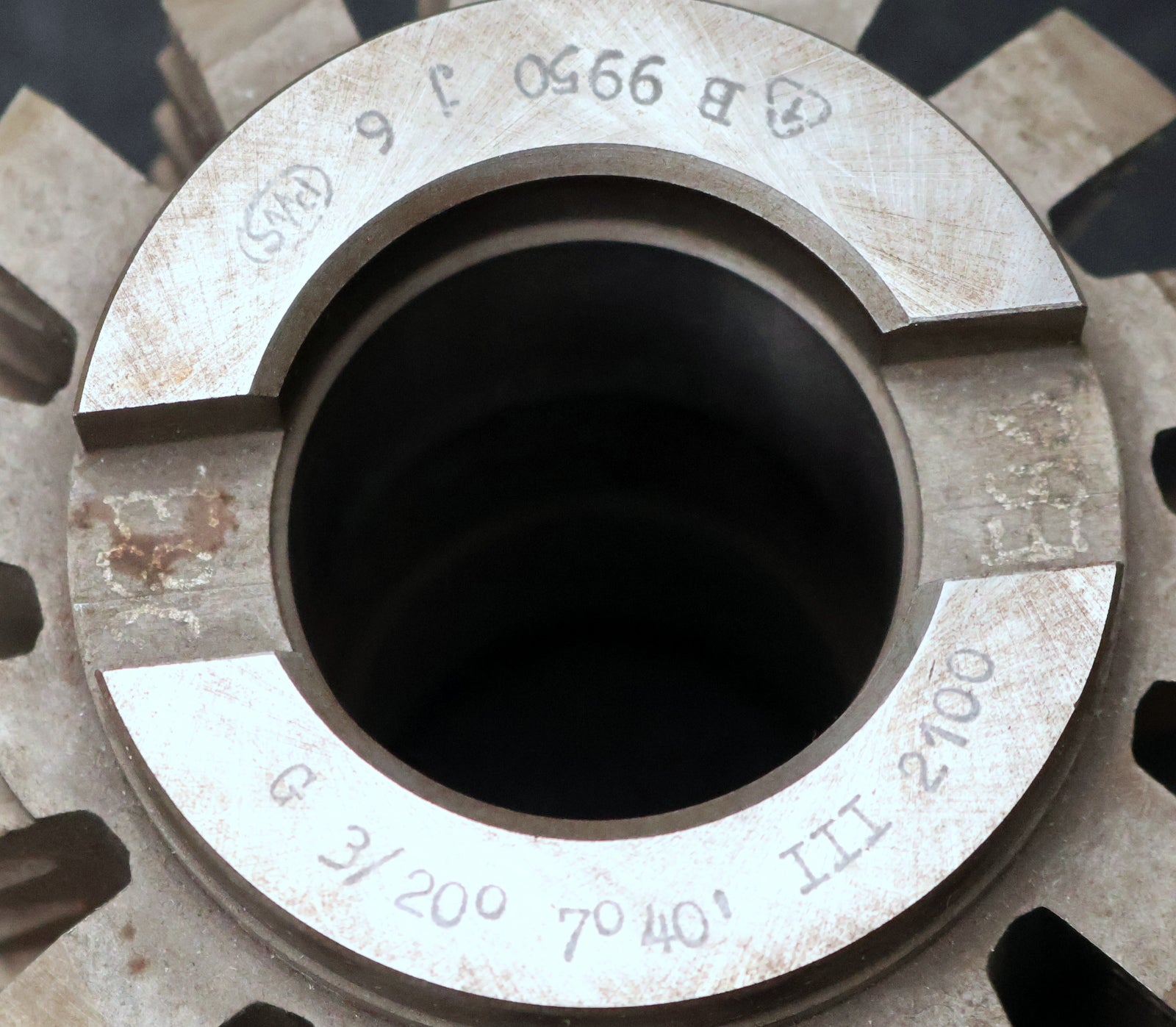 Bild des Artikels PWS-Zahnrad-Wälzfräser-gear-hob-m=-3mm-20°-EGW-Ø100x129xØ40mm-BPIII-4gg.-Re