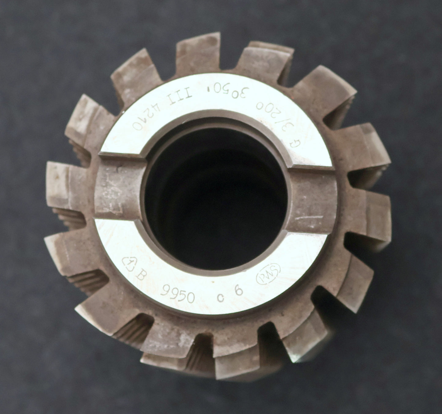 Bild des Artikels PWS-Zahnrad-Wälzfräser-gear-hob-m=-3mm-20°-EGW-Ø100x129xØ40mm-14-Spannuten
