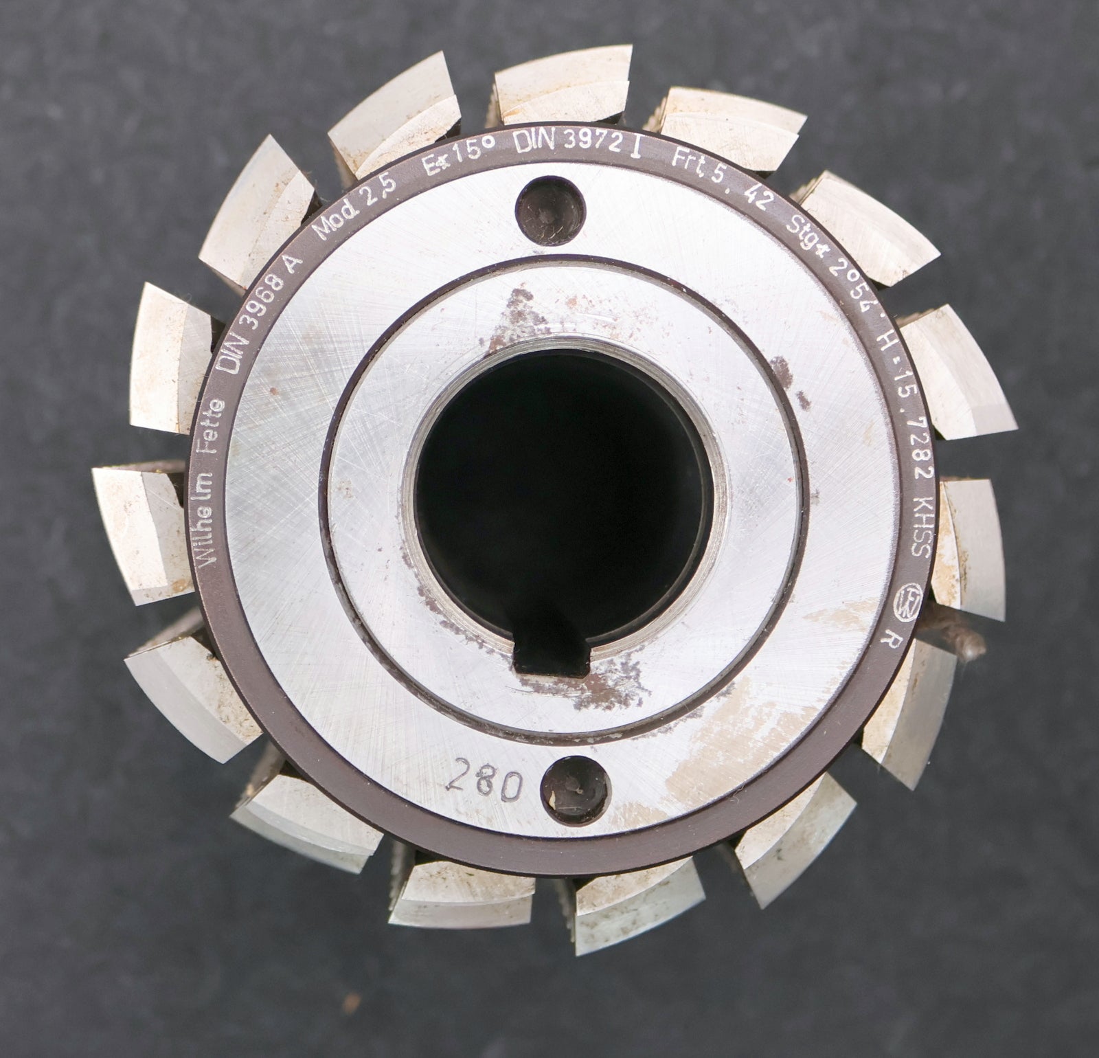 Bild des Artikels FETTE-Zahnrad-Wälzfräser-gear-hob-m=-2,5mm-15°-EGW-Ø105x106xØ32mm-mit-LKN