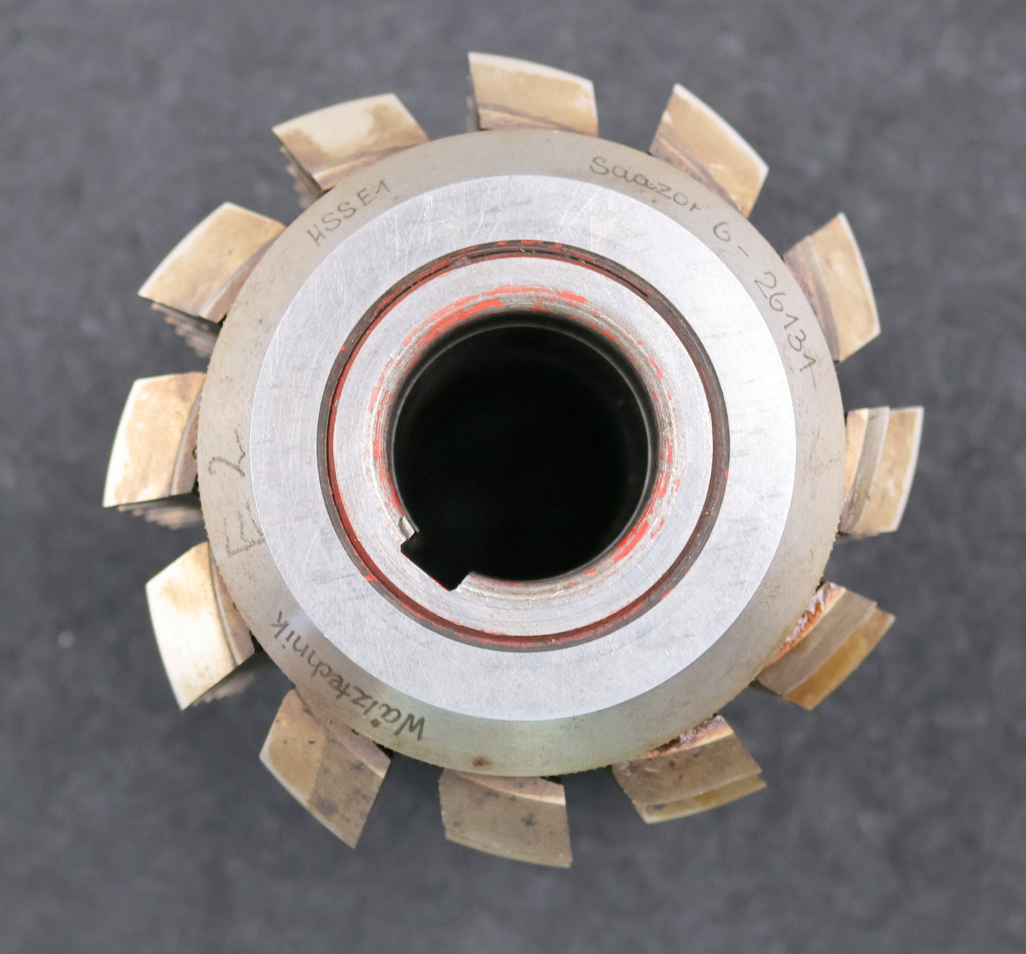 Bild des Artikels SAAZOR-Zahnrad-Wälzfräser-gear-hob-m=-4mm-20°-EGW-Ø107x106xØ32mm-mit-LKN-BPI