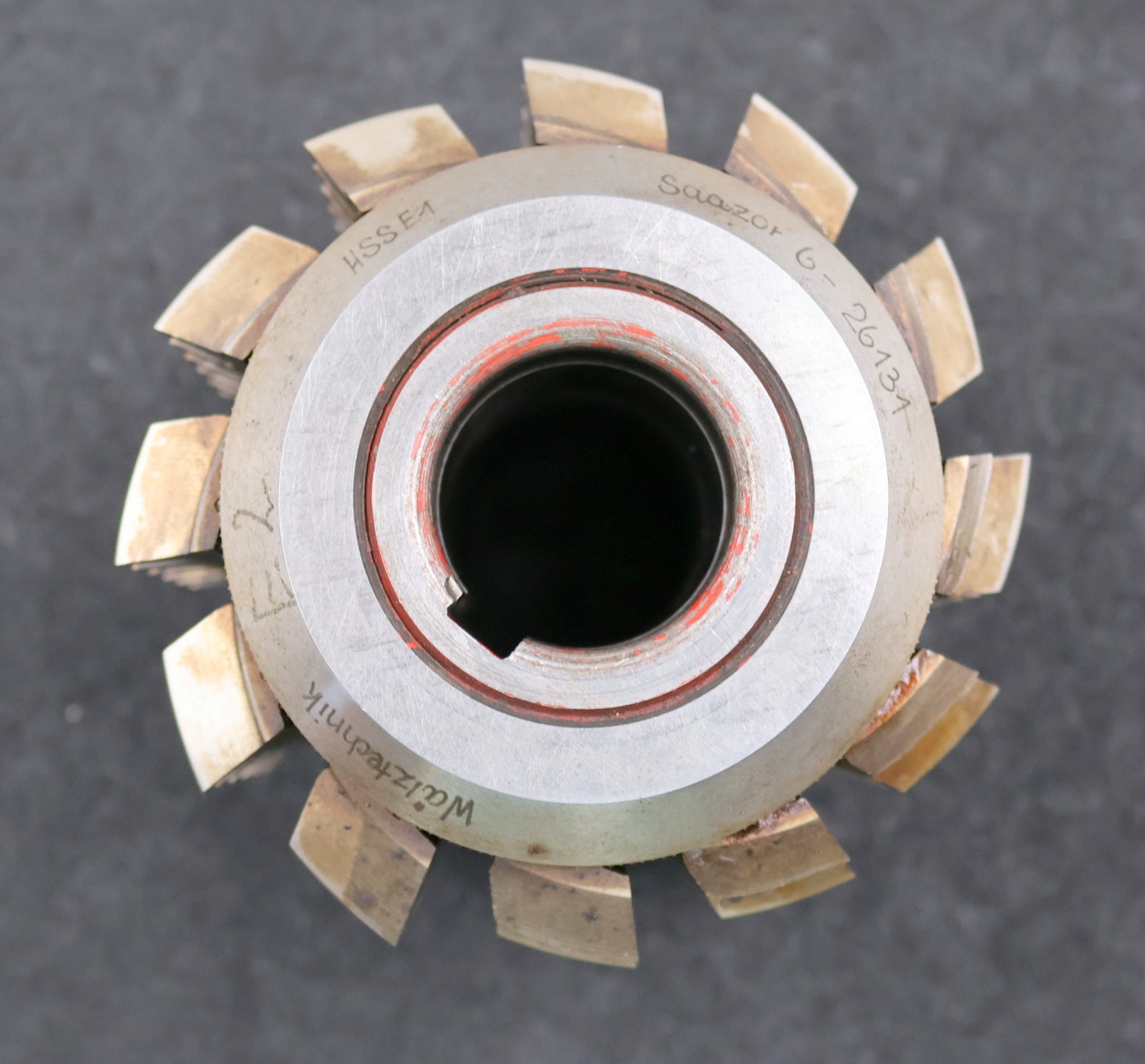 Bild des Artikels SAAZOR-Zahnrad-Wälzfräser-gear-hob-m=-4mm-20°-EGW-Ø107x106xØ32mm-mit-LKN-BPI