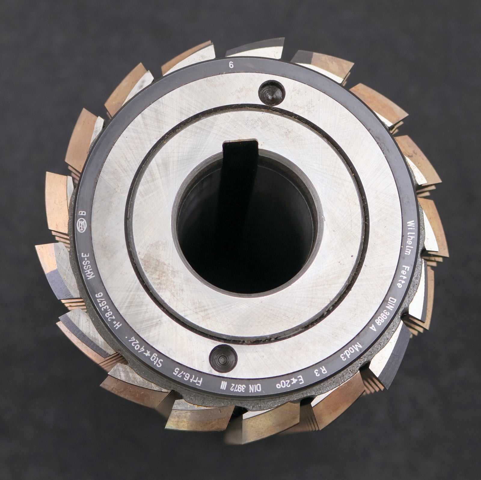 Bild des Artikels FETTE-Zahnrad-Wälzfräser-gear-hob-m=-3mm-20°-EGW-Ø124x212xØ40mm-mit-LKN-BPIII