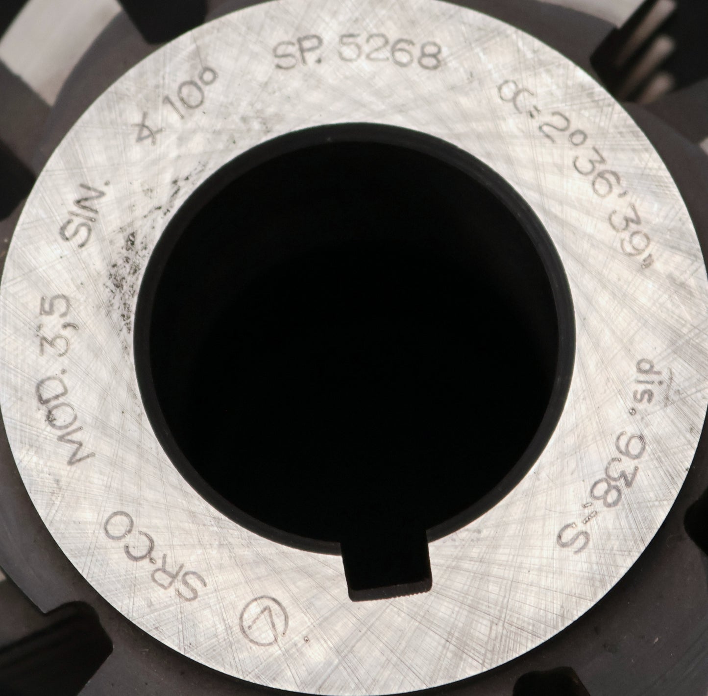 Bild des Artikels SR-CO-Zahnrad-Wälzfräser-gear-hob-m=-3,5mm-10°-EGW-Ø85x106xØ32mm-mit-LKN