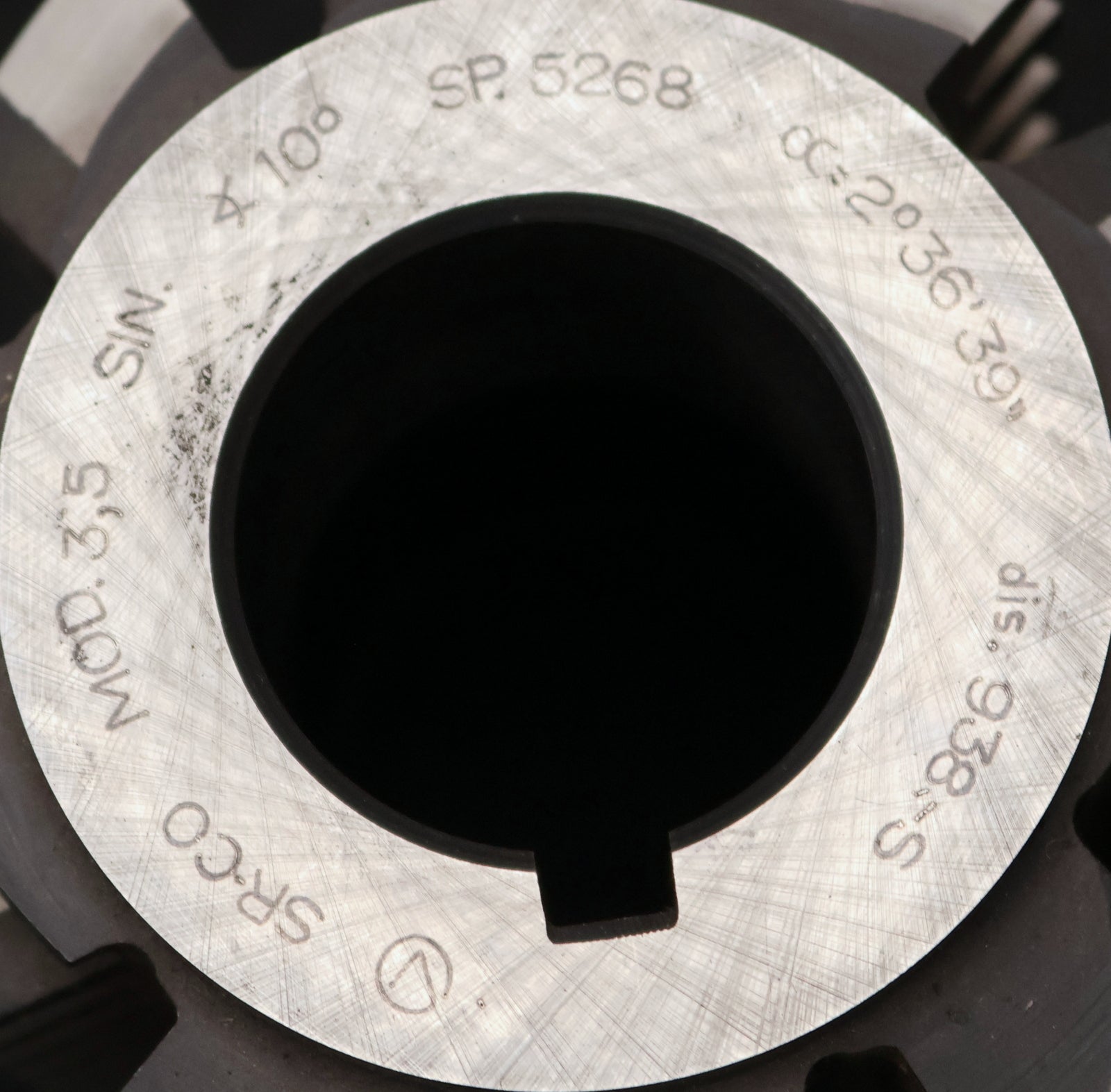 Bild des Artikels SR-CO-Zahnrad-Wälzfräser-gear-hob-m=-3,5mm-10°-EGW-Ø85x106xØ32mm-mit-LKN