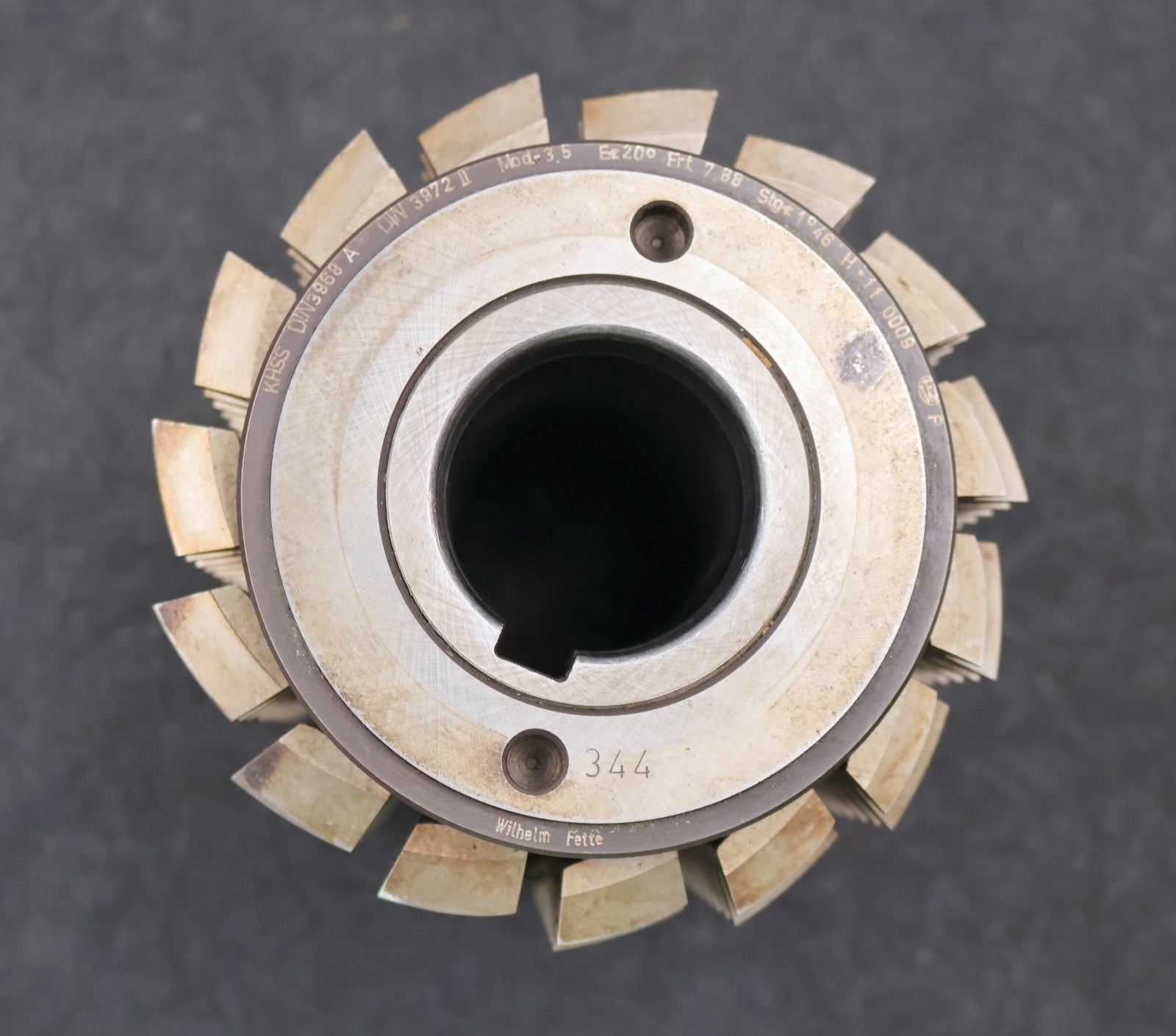 Bild des Artikels FETTE-Zahnrad-Wälzfräser-gear-hob-m=-3,5mm-20°-EGW-Ø122x136xØ40mm-mit-LKN-BPII