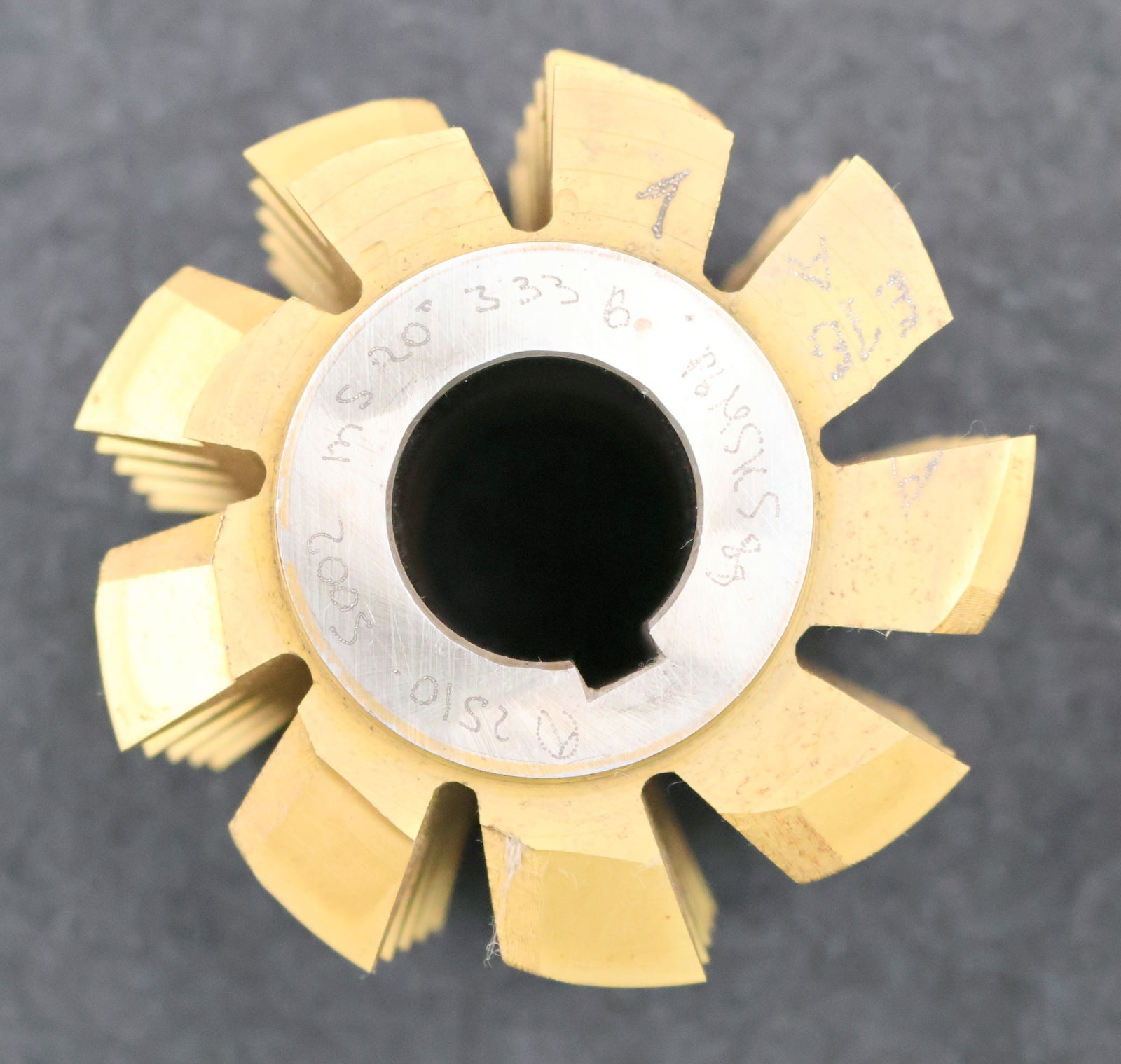 Bild des Artikels PWS-Zahnrad-Wälzfräser-gear-hob-m=-5mm-20°-EGW-Ø89x86xØ27mm-mit-LKN-9-Spannuten