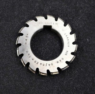RAXA GARANT Keilwellen-Formfräser 6 Keile 24j6x28x6k6mm mit Höcker Ø76x12xØ40mm