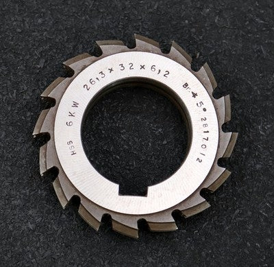 Keilwellen-Formfräser 6 Keile 26,3x32x6,2mm mit Höcker Ø76x12xØ40mm mit LKN