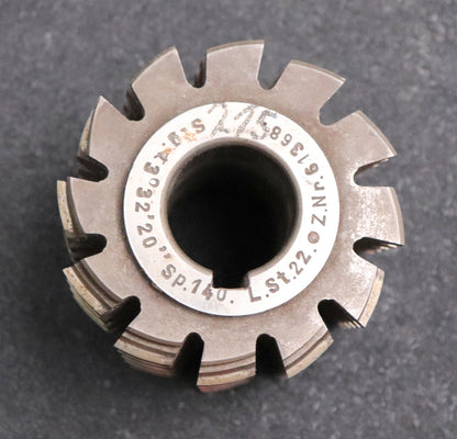 Keilwellenwälzfräser 8 Keile 6,35x30,6x36 Fertigfräser Ø75x66xØ27mm mit LKN