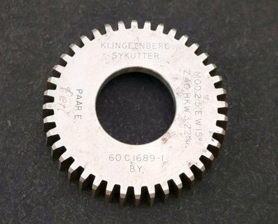 KLINGELNBERG Scheibenschneidrad m= 2,5mm 15° EGW Z= 40 hkw= 3.22m/m