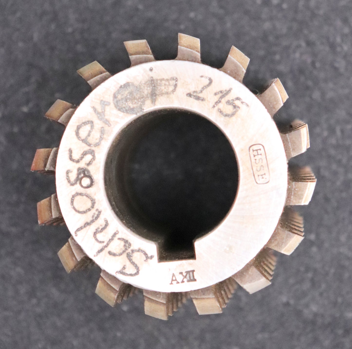 Keilwellenwälzfräser 6 Keile 32,5x27x5 mit Höcker Fertigfräser Ø70x70xØ32mm