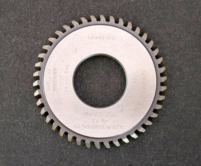 LORENZ Scheibenschneidrad Treppenschliff gear shaper m= 2,5mm 15° EGW Z= 42