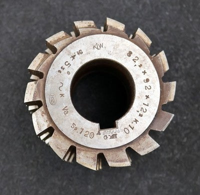Keilwellen-Wälzfräser 10 Keile 82,2x92x12,2mm mit Höcker Ø100x80xØ40mm LKN