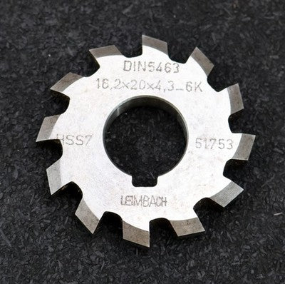 LEIMBACH Keilwellen-Formfräser 6 Keile 16,2x20x4,3 Ø59x9xØ22mm mit LKN