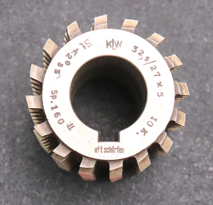 Keilwellenwälzfräser 6 Keile 32,5x27x5 mit Höcker Fertigfräser Ø70x70xØ32mm