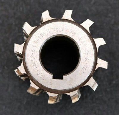 Keilwellen-Wälzfräser 6 Keile 36,2x42x8,2mm mit Höcker Ø67x57xØ27mm mit LKN