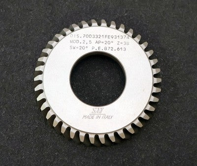 S.U. Scheibenschneidrad mit Treppenschliff gear shaper m= 2,5mm 20° EGW Z= 38