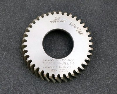 S.U. Scheibenschneidrad mit Treppenschliff gear shaper m= 2,5mm 15° EGW Z= 38
