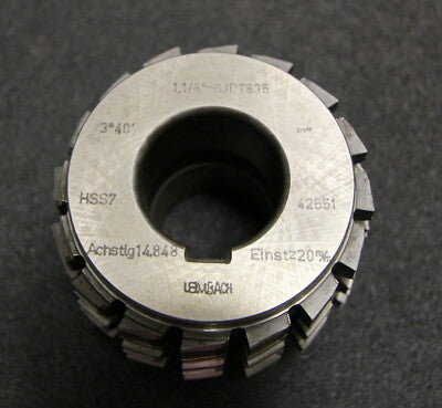 LEIMBACH Keilwellenwälzfräser Kegelkeilprofil 1,1/8" - 6JDT835 Ø80x55xØ32mm LKN
